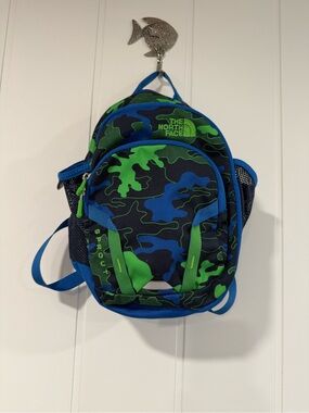 The North Face Sprout Toddler Green & Blue Camo Backpack